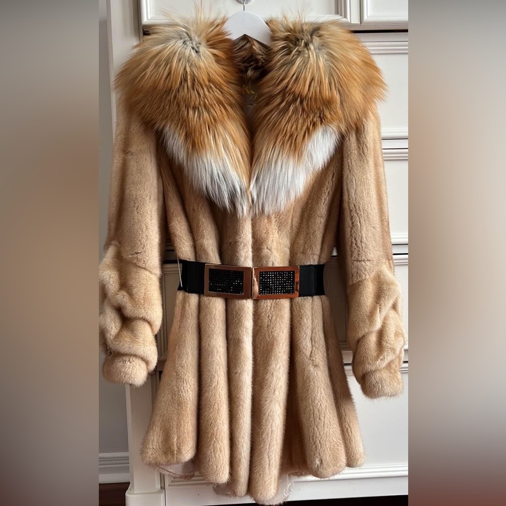 luxury High quality 100% Real female mink coat